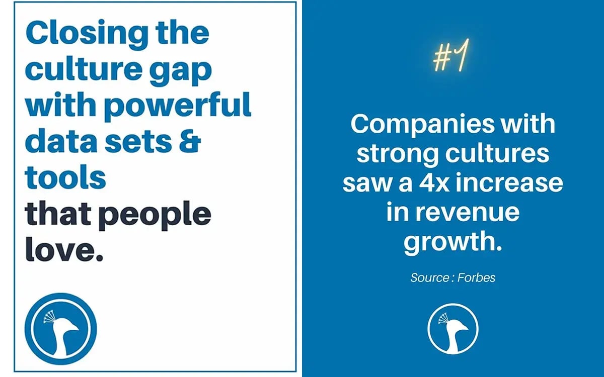 Statistics showing the impact of company culture on business performance