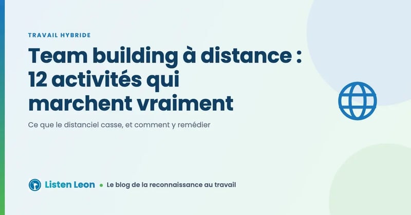 Team building à distance : 12 activités qui marchent