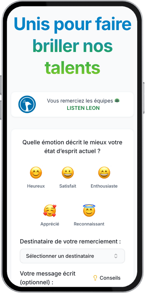 L’application Listen Leon sur téléphone