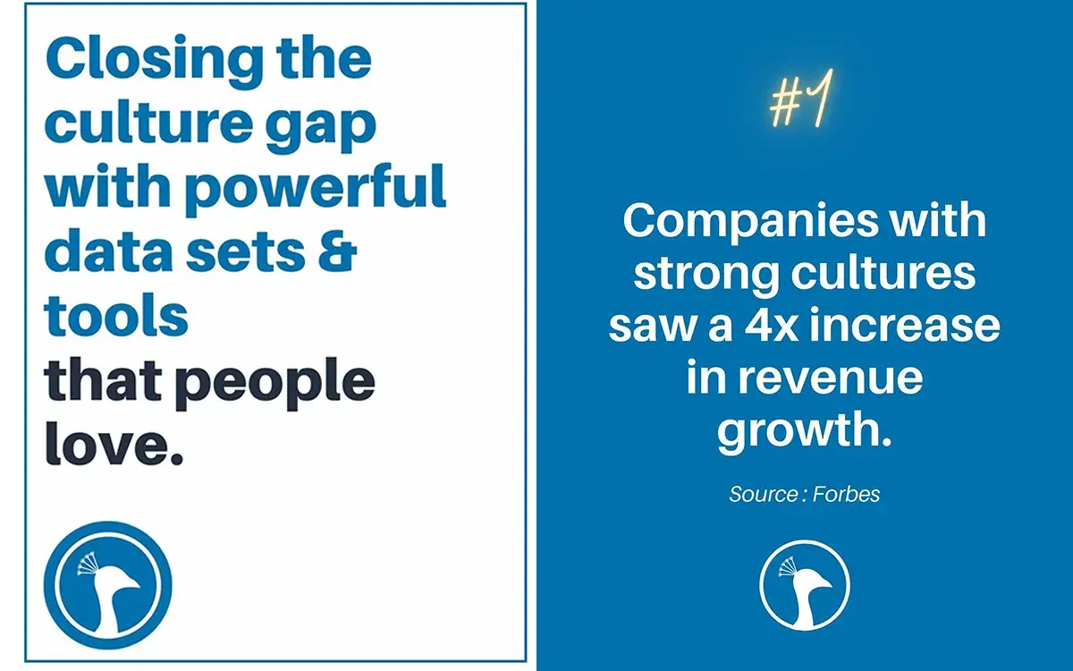 Statistics showing the impact of company culture on business performance