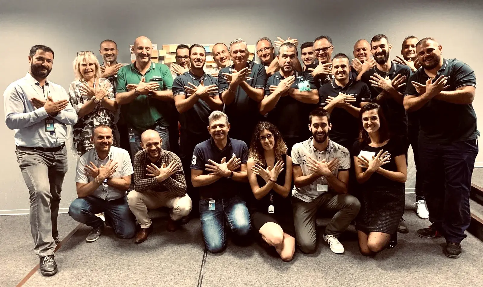 An Airbus team using Listen Leon