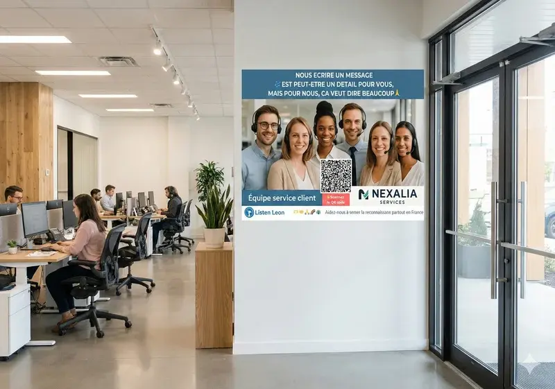 Affiche en open-space