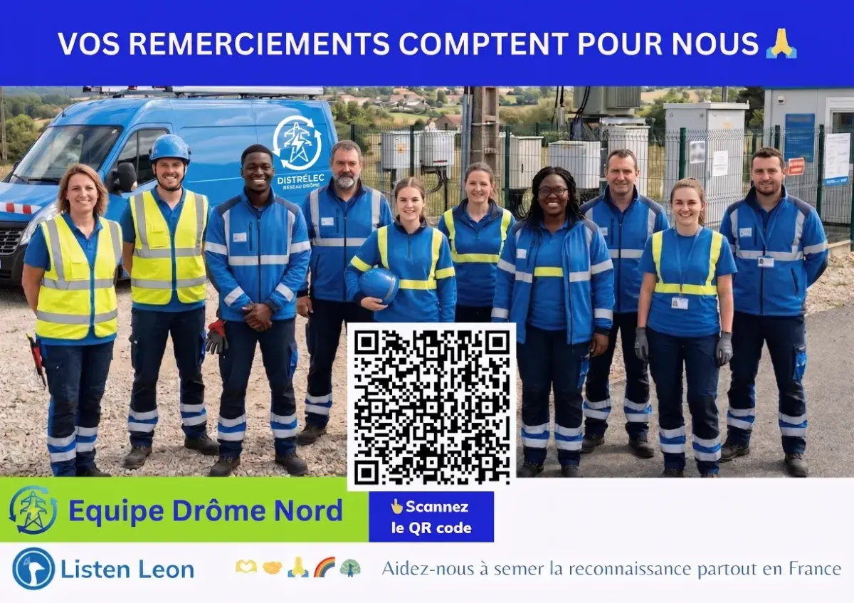 A Listen Leon QR code poster for public service teams