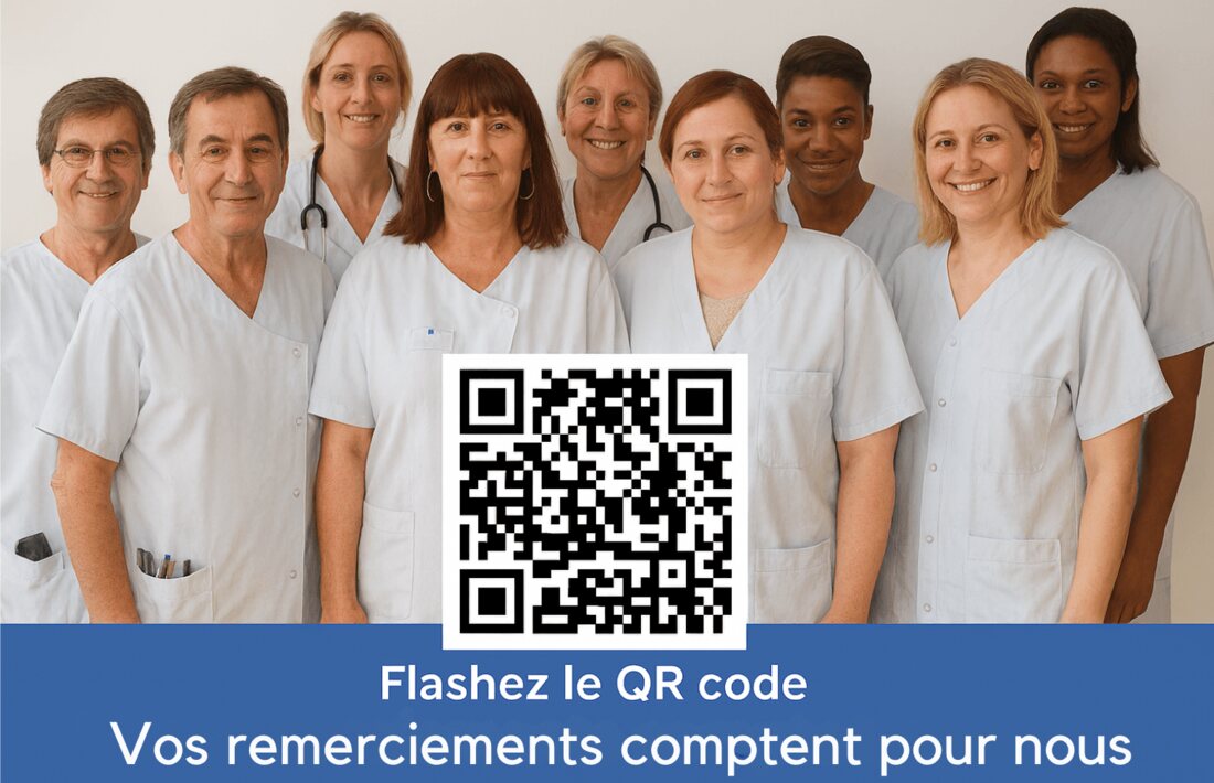 Listen Leon recognition program in a healthcare facility: patients and families thank caregivers via a QR code